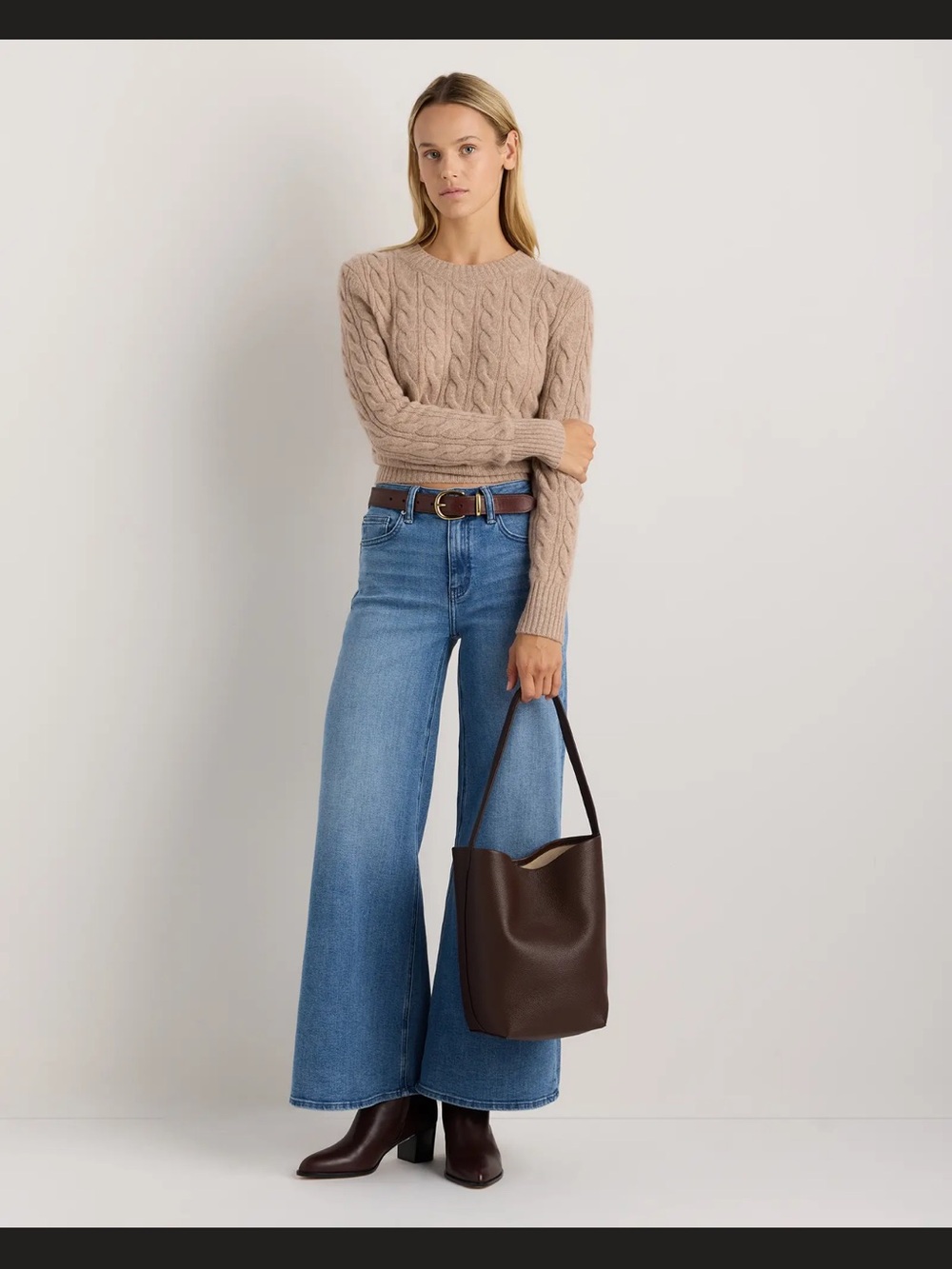 Chocolate brown bucket bag